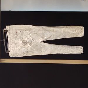 Michael Kors Size 12 Sequin White Jeans